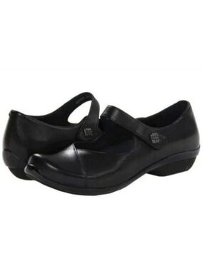 Dansko Professional‎ Opal Black Leather Mary Jane Comfort Shoes Loafers Size 42